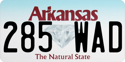 AR license plate 285WAD