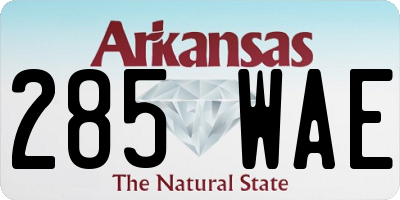 AR license plate 285WAE