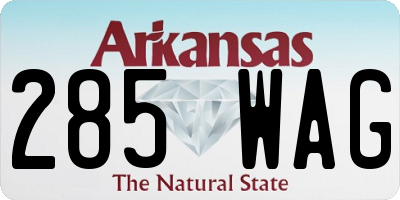 AR license plate 285WAG