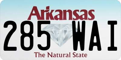 AR license plate 285WAI