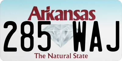 AR license plate 285WAJ