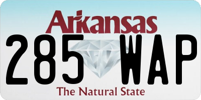 AR license plate 285WAP