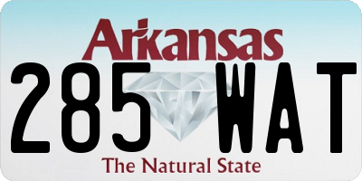 AR license plate 285WAT