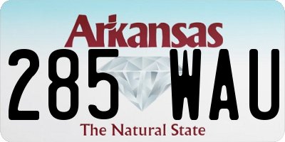 AR license plate 285WAU
