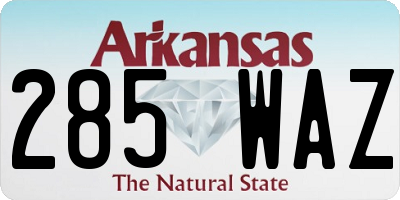 AR license plate 285WAZ