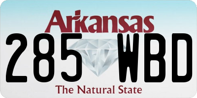 AR license plate 285WBD
