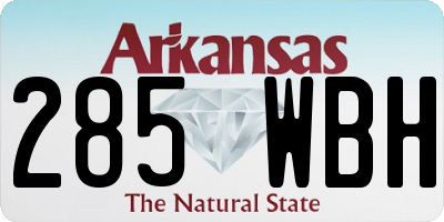 AR license plate 285WBH