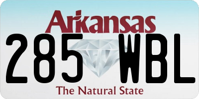 AR license plate 285WBL