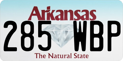 AR license plate 285WBP