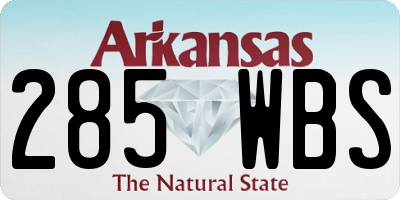 AR license plate 285WBS
