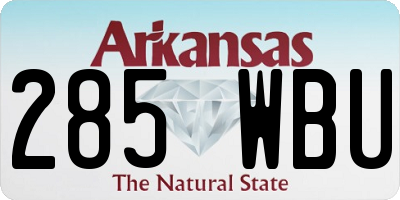 AR license plate 285WBU