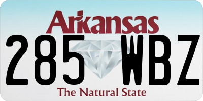 AR license plate 285WBZ