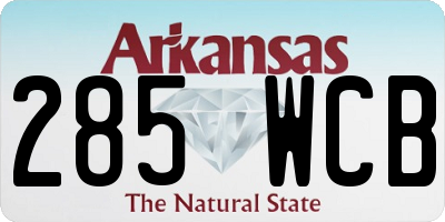 AR license plate 285WCB
