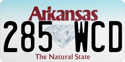AR license plate 285WCD