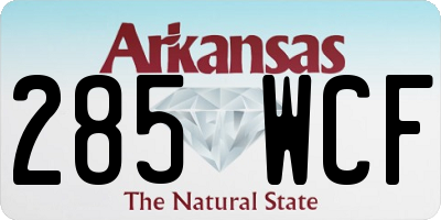 AR license plate 285WCF