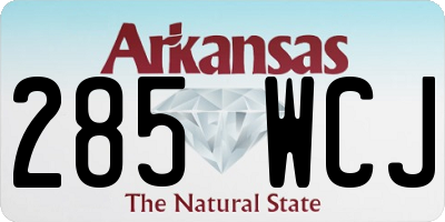 AR license plate 285WCJ