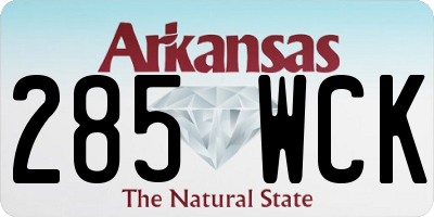 AR license plate 285WCK