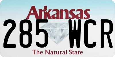 AR license plate 285WCR