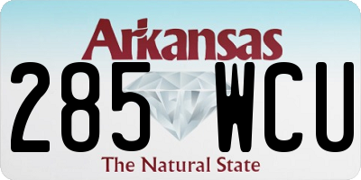 AR license plate 285WCU
