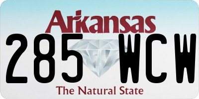 AR license plate 285WCW