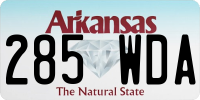 AR license plate 285WDA