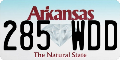AR license plate 285WDD