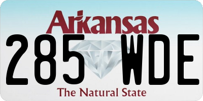 AR license plate 285WDE
