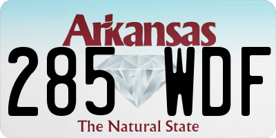 AR license plate 285WDF