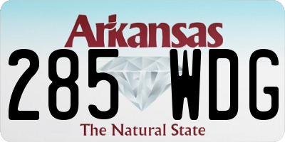 AR license plate 285WDG