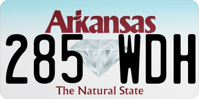AR license plate 285WDH