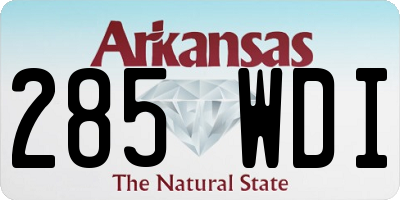 AR license plate 285WDI