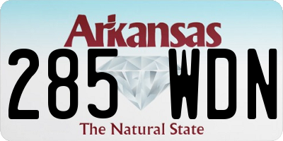 AR license plate 285WDN
