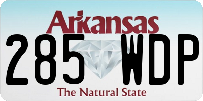 AR license plate 285WDP
