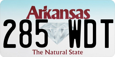 AR license plate 285WDT