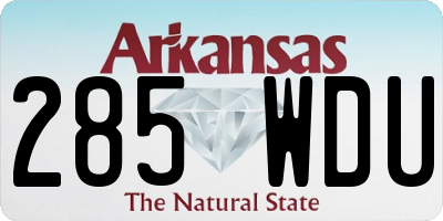 AR license plate 285WDU