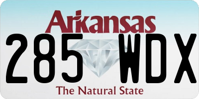 AR license plate 285WDX