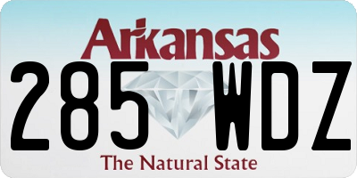 AR license plate 285WDZ