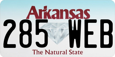 AR license plate 285WEB