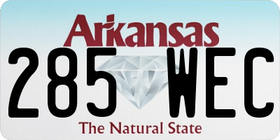 AR license plate 285WEC