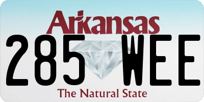 AR license plate 285WEE