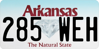 AR license plate 285WEH