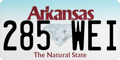 AR license plate 285WEI