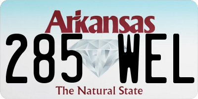 AR license plate 285WEL