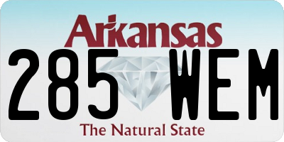 AR license plate 285WEM