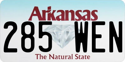 AR license plate 285WEN