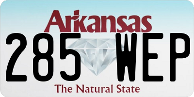 AR license plate 285WEP