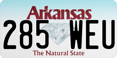 AR license plate 285WEU