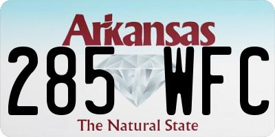 AR license plate 285WFC