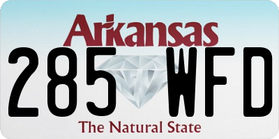 AR license plate 285WFD