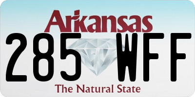 AR license plate 285WFF